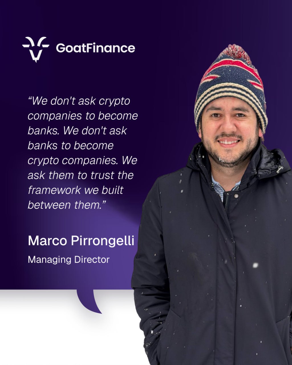 Building GOAT Finance: Tech Vision, Marco Pirrongelli