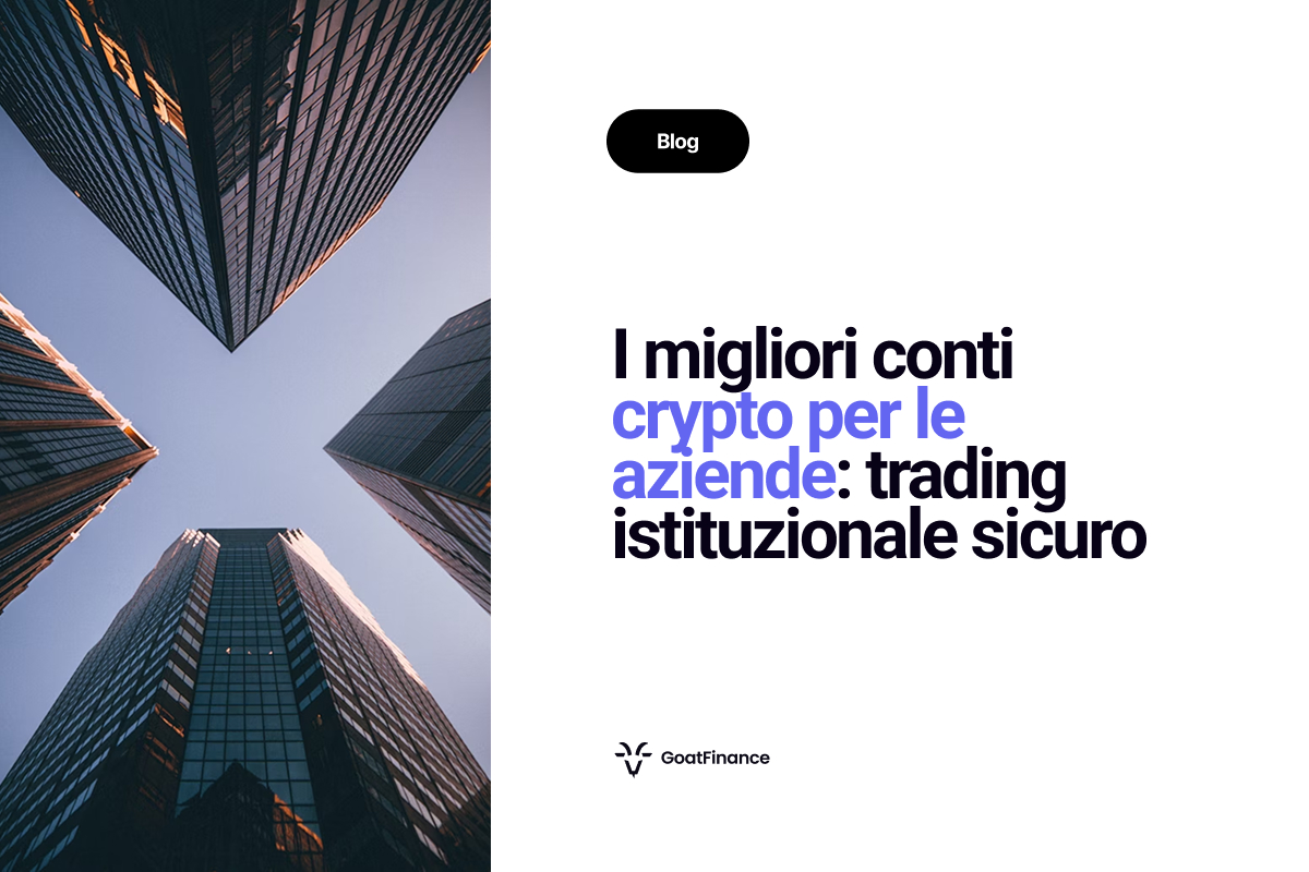 Conto aziendale crypto. GOAT Finance